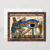 EYE DES HORUS Ancient Egyptian Art Postcard Postkarte (Vorne/Hinten)