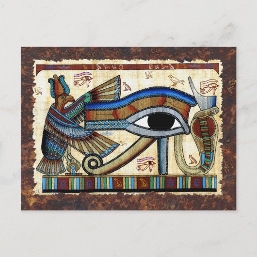 EYE DES HORUS Ancient Egyptian Art Postcard Postkarte (Vorderseite)