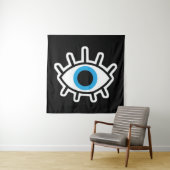 Eye Design Schwarzer Hintergrund Wandteppich (Beispiel)