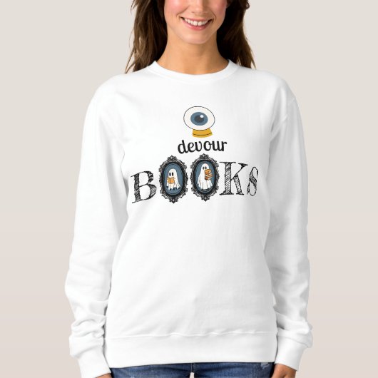 "Eye" Devour Books - Gespenster lesen Sweatshirt (Vorderseite)
