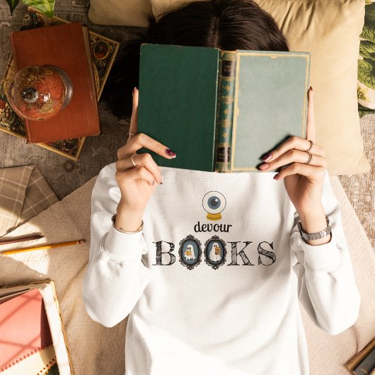 "Eye" Devour Books - Gespenster lesen Sweatshirt