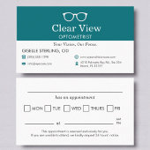 Eye Doctor Appointment Reminder Optometrist Terminkarte