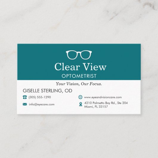 Eye Doctor Appointment Reminder Optometrist Terminkarte (Vorderseite)