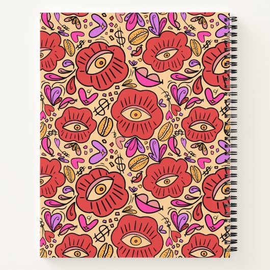 Eye Doodle Manifest Spiral Notebook Notizblock (Rückseite)