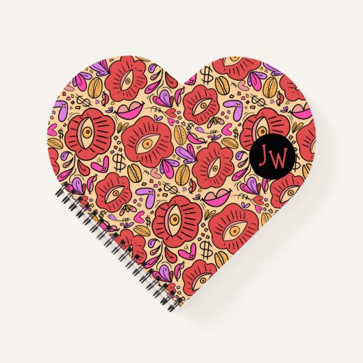 Eye Doodle Manifest Spiral Notebook Notizblock (Vorderseite)