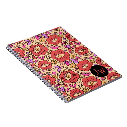 Eye Doodle Manifest Spiral Notebook Notizblock (Rechte Seite)