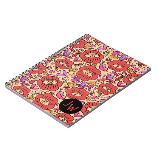 Eye Doodle Manifest Spiral Notebook Notizblock (Linke Seite)