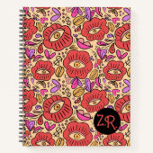 Eye Doodle Manifest Spiral Notebook Notizblock (Vorderseite)