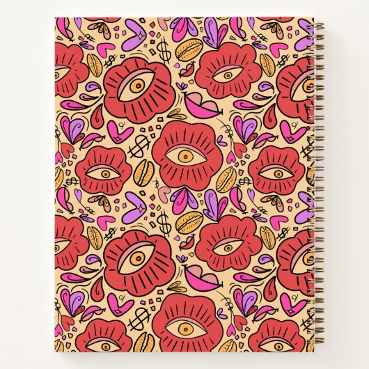 Eye Doodle Manifest Spiral Notebook Notizblock (Rückseite)