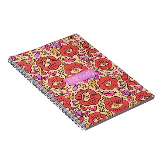 Eye Doodle Manifest Spiral Notebook Notizblock (Rechte Seite)