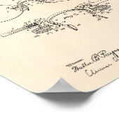 Eye Glass 1908 Patent Art Old Peper Poster (Ecke)