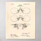 Eye Glass 1908 Patent Art Old Peper Poster (Vorne)