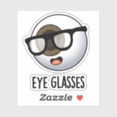 Eye Glasses Funny Eyeball Puns Aufkleber (Blatt)