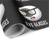 Eye Glasses Funny Eyeball Puns Dark BG Geschenkpapier (Rolleneckpunkt)
