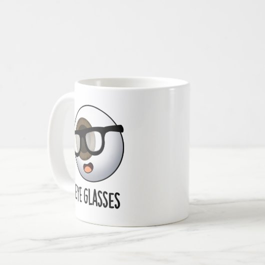 Eye Glasses Funny Eyeball Puns Kaffeetasse (Vorderseite Links)