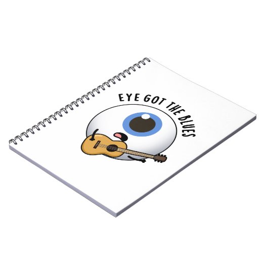 Eye Got die Blues Niedlich Eyeball Music Puff Notizblock (Linke Seite)