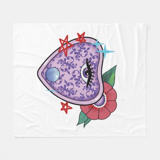 Eye Halloween Fleecedecke (Vorderseite (Horizontal))