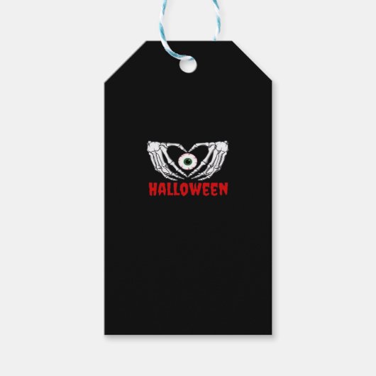 Eye Halloween - Skeleton Hands Herz Geschenkanhänger (Vorderseite)