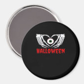 Eye Halloween - Skeleton Hands Herz Magnet (Vorderseite/Rückseite)