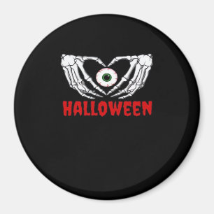 Eye Halloween - Skeleton Hands Herz Magnet