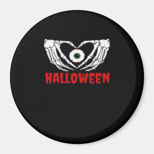 Eye Halloween - Skeleton Hands Herz Magnet (Vorne)
