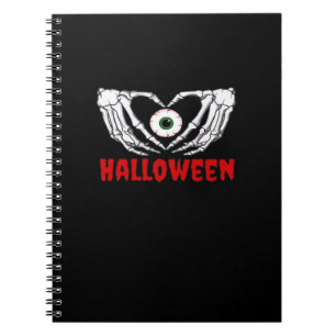Eye Halloween - Skeleton Hands Herz Notizblock