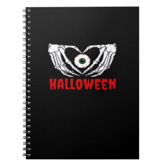 Eye Halloween - Skeleton Hands Herz Notizblock (Vorderseite)