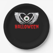 Eye Halloween - Skeleton Hands Herz Pappteller (Vorderseite)