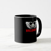 Eye Halloween - Skeleton Hands Herz Tasse (VorderseiteRechts)