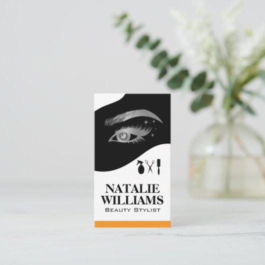 Eye Lash and Brow | Womens Beauty Visitenkarte (Stehend Vorderseite)