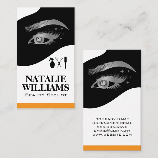 Eye Lash and Brow | Womens Beauty Visitenkarte (Vorne/Hinten)