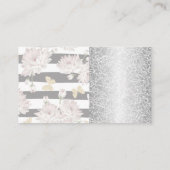 Eye Lash | Blumenmuster Schmetterlinge | Textur Visitenkarte (Rückseite)