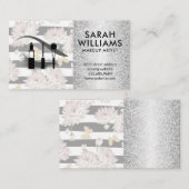 Eye Lash | Blumenmuster Schmetterlinge | Textur Visitenkarte (Vorne/Hinten)