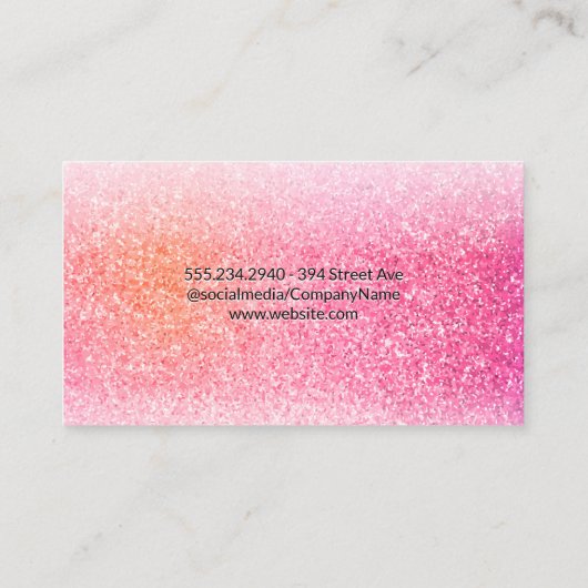 Eye Lash Glitzer | Makeup Brushes Visitenkarte (Rückseite)