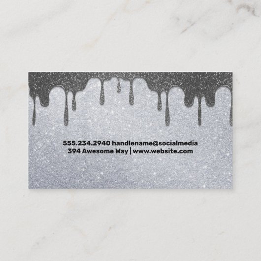 Eye Lash Glitzer | Makeup-Kit | GLITZER TROPFEN Visitenkarte (Rückseite)