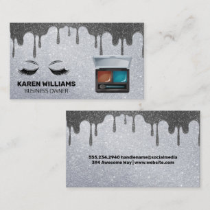 Eye Lash Glitzer Makeup-Kit GLITZER TROPFEN Visitenkarte