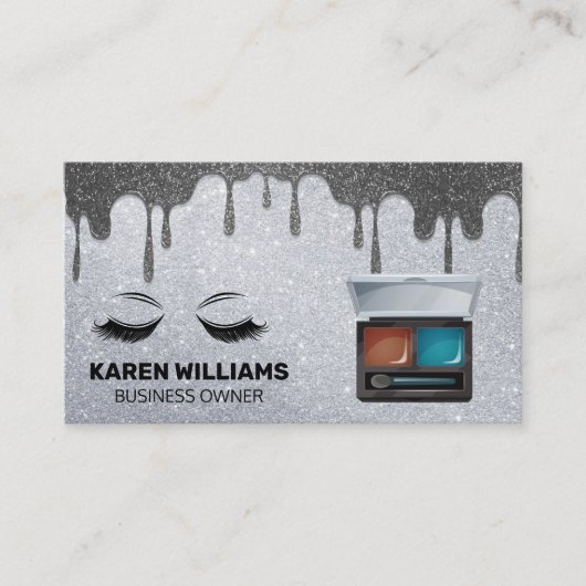 Eye Lash Glitzer | Makeup-Kit | GLITZER TROPFEN Visitenkarte (Vorderseite)