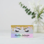Eye Lash | GLITZER TROPFEN | Make up Artist Visitenkarte (Stehend Vorderseite)