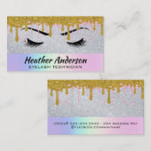 Eye Lash | GLITZER TROPFEN | Make up Artist Visitenkarte (Vorne/Hinten)