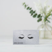Eye Lash Glitzer Visitenkarte (Stehend Vorderseite)