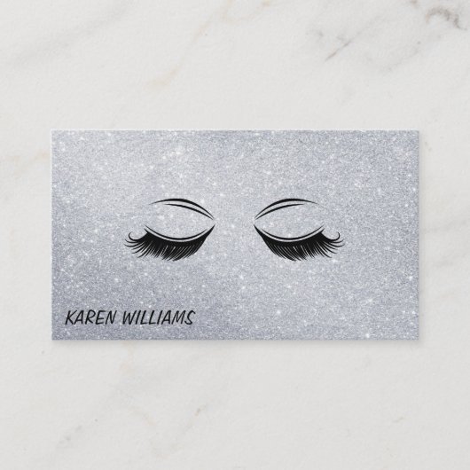 Eye Lash Glitzer Visitenkarte (Vorderseite)