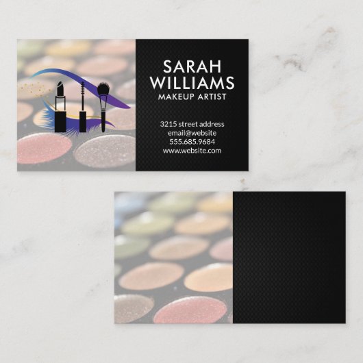 Eye Lash | Makeup-Pinsel und Palette Visitenkarte (Vorne/Hinten)