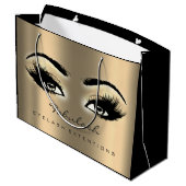Eye Lash Sepia Gold Makeup Glitzer Beauty Kosmetik Große Geschenktüte (Rückseite Schrägansicht)
