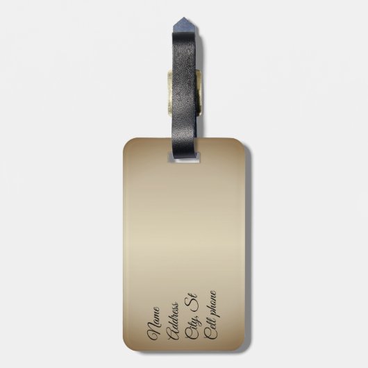 Eye Lashes and Brows - Rose Gold Gepäckanhänger (Rückseite vertikal)