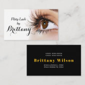Eye Lashes Extensions Makeup Artist Cosmetologist Visitenkarte (Vorne/Hinten)