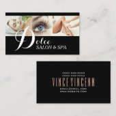 Eye Lashes Extensions Wax Facials Wellness-Center  Visitenkarte (Vorne/Hinten)