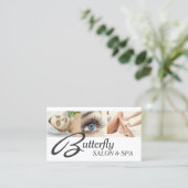 Eye Lashes Extensions Wax Facials Wellness-Center Visitenkarte (Stehend Vorderseite)