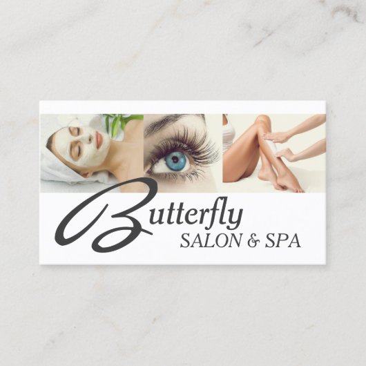 Eye Lashes Extensions Wax Facials Wellness-Center Visitenkarte (Vorderseite)