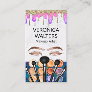 Eye Lashes   Glitzer Tropfen Makeup Beauty Visitenkarte