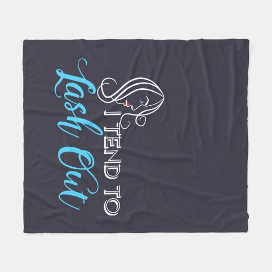 Eye Lashes Makeup Künstler Funny Gag Fleecedecke (Vorderseite (Horizontal))